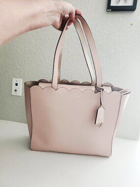 New Kate Spade NY Pink Scalloped Shoulder Bag Purse